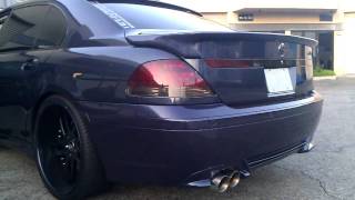 Bmw 745 Exhaust setup No resonators [upl. by Yruj]