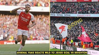 Arsenal fans goal Celebrations vs Brighton  2  0 [upl. by Yleve]