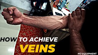 How to build Veins in forearms  No equipment  build forearms [upl. by Ynalem]