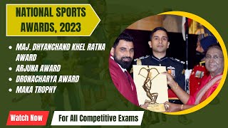 National Sports Awards 2023 For All Competitive Exams  SSC Railway UPPCS UPROARO [upl. by Ynnej]