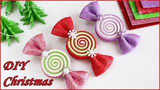 🍬DIY Christmas IDEAS Glitter Foam Candy🍭 [upl. by Cecilius]