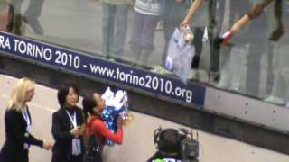 Worlds 2010 Mao Asada after FS kissampcry [upl. by Neal]