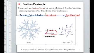 séance 8 de thermodynamique 2ème principe de la thermodynamique lentropie [upl. by Asusej193]