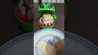 Crocodile eating biscuit ASRMshortsvideo shortvideo shorts short [upl. by Tipton156]