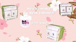 how to make diy mini desk calendardiy with paperThepaperpal [upl. by Airet]