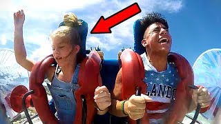 Girls Passing Out 5  Funny Slingshot Ride Compilation [upl. by Diraj]