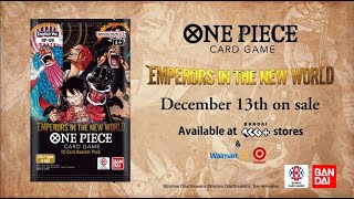 ONE PIECE CARD GAME BOOSTER PACK EMPERORS IN THE NEW WORLD is coming to stores Trailer 30 sec [upl. by Neret]