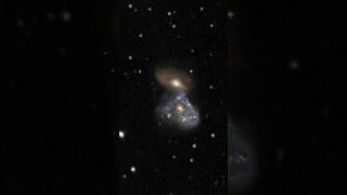 zoom into Arp 143 A spectacular headon collision between two galaxies trendingshorts [upl. by Nolra404]