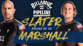 Slater vs Marshall Billabong Pro Pipeline  Round of 32 Heat Replay [upl. by Jania]