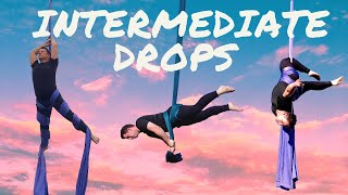 10 Intermediate Aerial Silks Drops [upl. by Oremodlab]