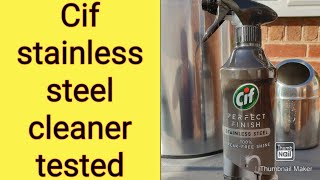 Cif stainless steel cleaner tested [upl. by Redmund]