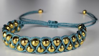 DIY Pulsera de Hilo Chino y Cuentas Fácil y Rápida  Easy Bracelet  Pulseras de Moda ✔️ [upl. by Downall]