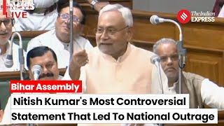 Nitish Kumar’s Crude Remarks On Women Education amp Population Control In Bihar Assembly [upl. by Mw]