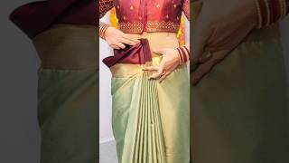 Perfect saree pleating tricksareedraping sareedrapingforbeginners [upl. by Petie]