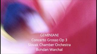 Geminiani Concerto Grosso Op 3 No 5 Warchal [upl. by Anegal]