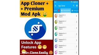 How to create unlimited clone apps  App Cloner Premium unlock nd using details [upl. by Yngiram929]