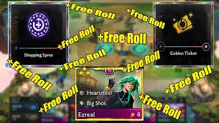 3 STAR BIGSHOT ⭐⭐⭐ EZREAL ⭐⭐⭐  0 GOLD FREE REROLL GAMEPLAY  TFT SET 10 RANKED [upl. by Enortna]