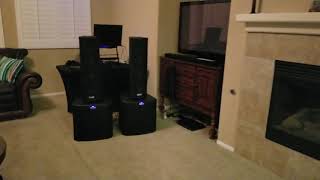 Alto Dual Subwoofer ts212 sound test with dual Alto Troupers [upl. by Akcimat]