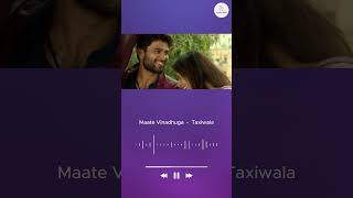 Maate Vinadhuga Song  taxiwala  vijay  priyankajawalkar shorts trending short love trend [upl. by Nehgam]