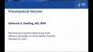 February 2023 ACIP Meeting  Pneumococcal vaccine [upl. by Eerual]