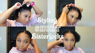 5 Easy Hairstyles For Short Sisterlocks  Kera Nichelle [upl. by Pernas]