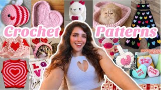 Valentines Day Crochet Project Ideas 💕 │ with Crochet Patterns [upl. by Aivato]