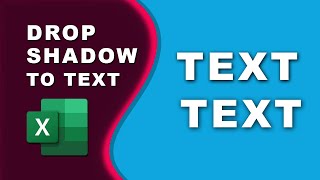 How to add a drop shadow to text in Excel [upl. by Azial]