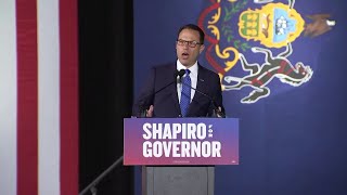 Democrat Josh Shapiro speaks after winning Pennsylvania governors race NBC News projects [upl. by Gonta]