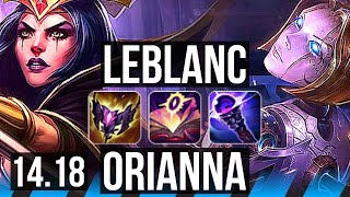 LEBLANC vs ORIANNA MID  1114 70 winrate Legendary  EUW Master  1418 [upl. by Giarg972]