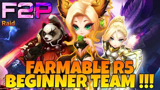 SOLO R5  BEGINNER  FARMABLE TEAM SUMMONERS WAR [upl. by Akema947]