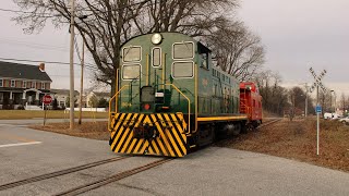 Chasing a Baldwin S12 on the Woodstown Central Railroad 12823 [upl. by Merri]