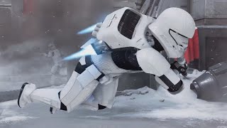 First Order vs Resistance Star Wars Battlefront 2 NPC WarsAI Battle [upl. by Bibby]