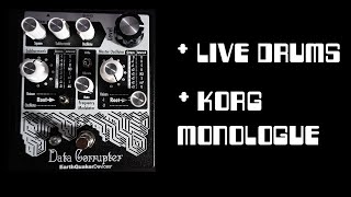 EQD Data Corrupter  Live Drums  Korg Monologue [upl. by Nolur988]