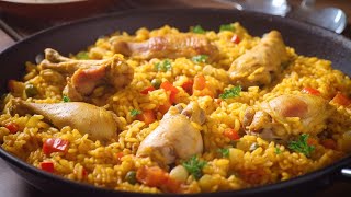 Arroz con Pollo  Receta fácil rápida y deliciosa [upl. by Retxab]