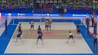 Volleyball USA  Brazil Full Match 2024 [upl. by Nayar]