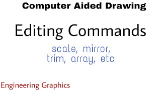 4 CAD  Editing Commands  Most Important [upl. by Karsten]