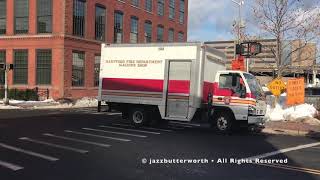 UNBELIEVABLY RARE Hartford Fire Department Machine Shop Truck RespondingArriving [upl. by Lumpkin106]