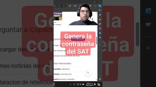 Genera tu contraseña del SAT sat tramitesonline tramitesenlinea gobiernodemexico [upl. by Gove246]