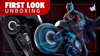 Hot Toys The Batman Batcycle Unboxing  First Look [upl. by Nabe]