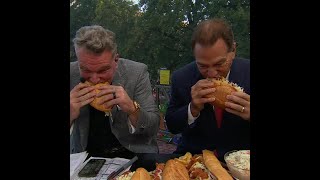 Pat McAfee and Nick Saban CHOW DOWN 🥪 shorts [upl. by Behn514]