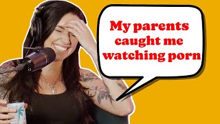 Childhood Confessions Caught in the Act 😳  Holly Brown on Misery Loves Mandy Podcast [upl. by Rolat]