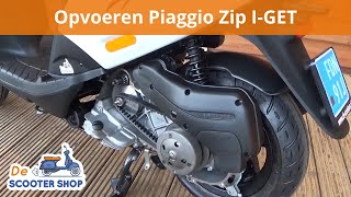 Opvoeren Piaggio Zip Iget 25km Perfecte afstelling  Montagevideo  De Scooter Shop [upl. by Patrizia687]