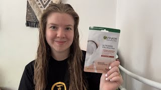 Mask Monday  Garnier Nutri Bomb Coconut Milk Sheet Mask with Giveaway maskmondayladies [upl. by Ahsoj]