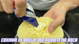 MARAVILHOSA COXINHA DE QUEIJO  mais uma aula do curso gratuito Coxinha Premium [upl. by Dalli869]