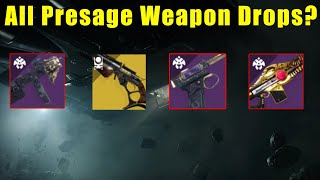 ALL WEAPONS YOU CAN GET FROM THE PRESAGE EXOTIC MISSION  DESTINY 2 [upl. by Koeppel]