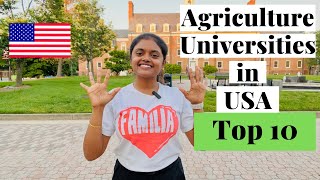 Top 10 Agriculture Universities in USA  2022  Graduate STUDENT  Indian [upl. by Ilatan]