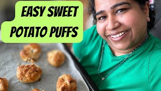 How to make sweet Potato Puffs recipe 2024  മധുരകിഴങ്ങുകൊണ്ടൊരു പഫ്‌സ് 2024 foodie [upl. by Kale]