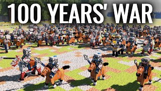 Battle of Agincourt in Minecraft  MEDIEVAL WAR [upl. by Amaj]