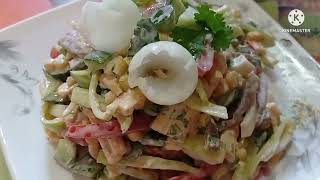 САЛАТ ЗА 5 МИНУТ  Salad very fast and tasty Salat tayyorlash [upl. by Asset]