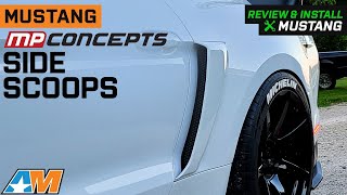 20152022 Mustang MP Concepts Side Scoops with Inserts Unpainted Review amp Install [upl. by Anen]